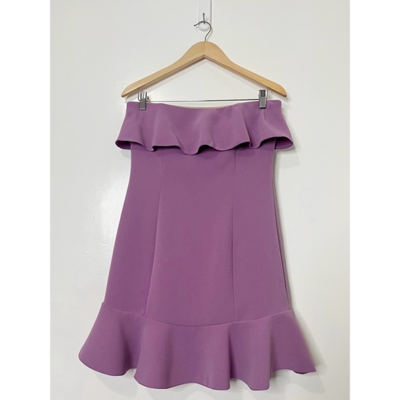 Rachel Zoe Dresses & Skirts - Rachel Zoe Elaina Strapless Ruffled Crepe Mini Dress in Lavender Size 6